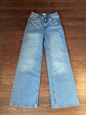 H&M Light Blue Wide-Leg Jeans